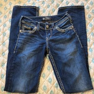 Woman’s Silver Bootcut Jeans